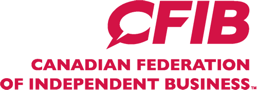 canadian federation of independent business all red logo stacked right aligned